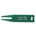 Green Aluminum Golf Divot Tool Rectangle